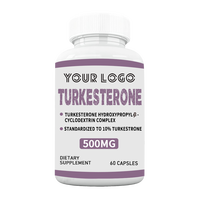 Meilleur prix OEM Turkesterone Complément alimentaire en comprimés 500MG 60 capsules Soutien à la croissance musculaire Capsules de complexe de turkesterone