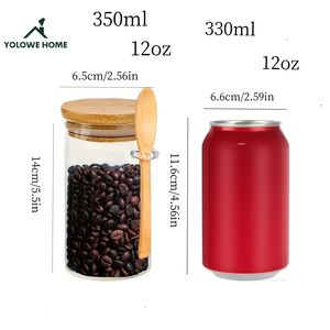 YOLOWE HOME bocaux <span class=keywords><strong>de</strong></span> préparation <span class=keywords><strong>de</strong></span> repas en verre couvercles en bambou cuillères en silicone nuit avoine petit déjeuner collations pouding aux graines <span class=keywords><strong>de</strong></span> <span class=keywords><strong>chia</strong></span> stockage des aliments à la maison - Product Image 3