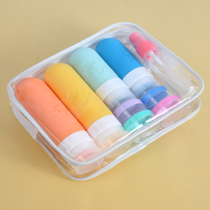 Venta al por mayor a prueba de fugas TSA Aprobado a prueba de fugas de silicona Squeezable contenedores 3,4 oz Botellas de viaje Set para artículos de tocador - Product Image 4