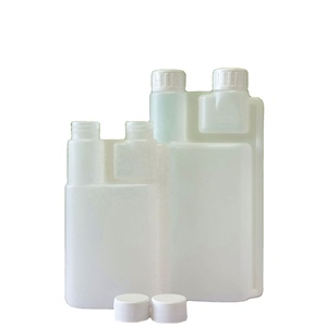 Botella de Plástico de Doble Cámara con Dos Boquillas para Dosificación y Medición de 250 ml, 500 ml y 1000 ml - Product Image 1