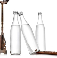 Bouteille de Vin en Verre Vide de 50ml à 750ml avec Bouchon de Liège pour Café, Liqueur, Eau, Whisky, Tequila, et Champagne avec Bouchon à Vis