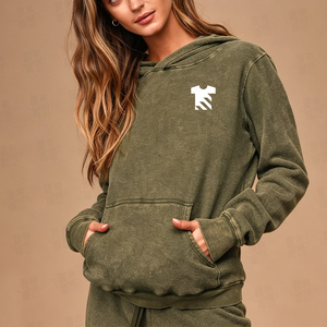Wholesale High Quality Hooded Pullover Custom Embroidery Screen Print Logo Heavyweight Acid Wash Women Vintage Graphic Hoodie - Product Image 3