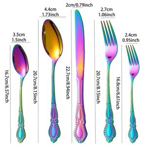 Juego de Cubiertos de Lujo Moderno, Juego de Cuchillos, Tenedores y Cucharas de Acero Inoxidable para Bodas y Restaurantes - Product Image 2