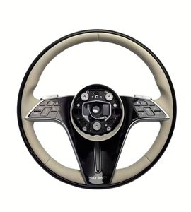 พวงมาลัยคาร์บอนไฟเบอร์ปรับแต่งเองได้สำหรับ Mercedes Benz A B C E S G W205 W213 C63 <span class=keywords><strong>CLA</strong></span> 180 AMG C300 GT GTR SUV - Product Image 4
