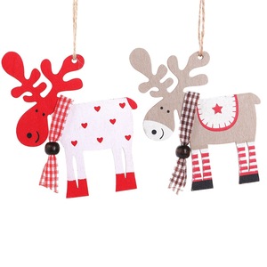<b>Wooden</b> DIY Santa Sleigh Decoration Hand Painted Design Xmas <b>Ornament</b> & Children Gift - Product Image 4
