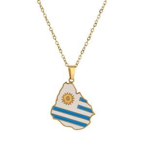 Nuova collana con mappa in acciaio inossidabile Rica Cuba Dominican <span class=keywords><strong>Ecuador</strong></span> Haiti Kurdistan Panama Paraguay Uruguay veneziana collana - Product Image 4
