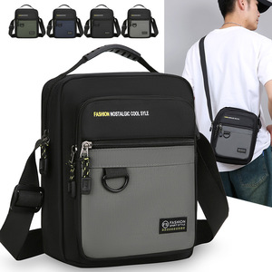 Men's Crossbody Bag Oxford Cloth Water Resistant Small Shoulder Bag For Daily Use Gray Black Green Dark Blue - Product Image 4