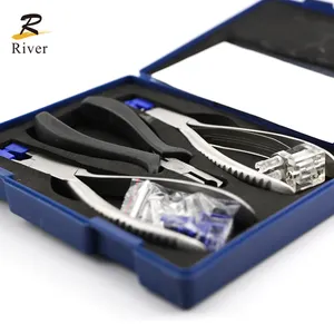 Ensemble de pinces à lunettes en acier inoxydable de marque River Kit d'outils optiques sans monture Kit de réparation de lunettes