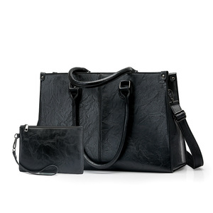 Bolso de Trabajo Retro para Mujer, Bolso de Mano para Portátil de 15.6 Pulgadas, Bolso Casual, Maletín de Oficina, Forro de Nailon Impermeable con Cierre de Cremallera - Product Image 2