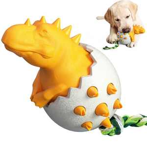 Çevre dostu lüks köpek diş fırçası çiğnemek oyuncak doğal kauçuk dinozor yumurtası 10 adet adedi plastik ve peluş basit spor tarzı - Product Image 1