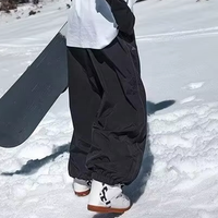 Pantalon de ski unisexe en tissu T400, imperméable, coupe-vent, résistant à l'abrasion, pantalon de snowboard ample, pantalon de jogging d'extérieur