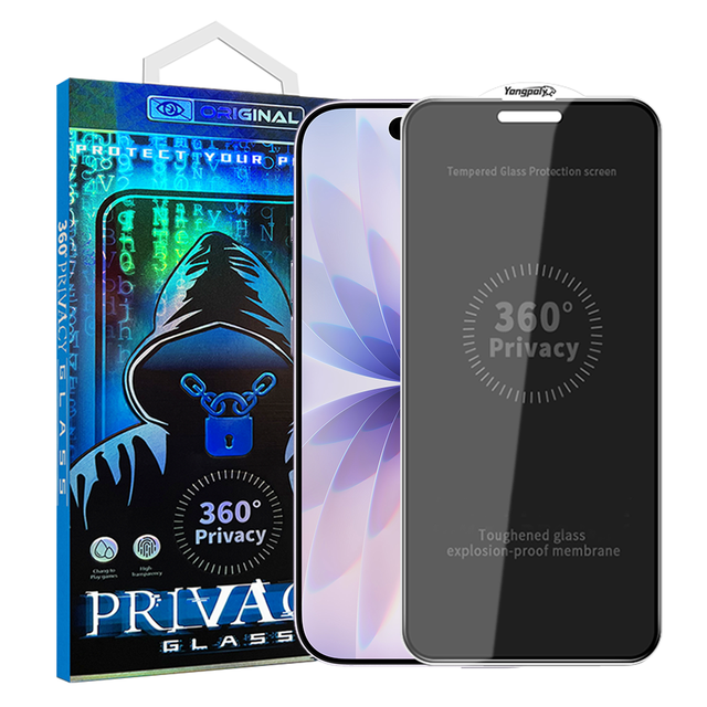 For 17 Pro Max Privacy Screen Protector High Aluminum Unbreakable 9H Tempered Glass for IPhone 11 12 13 14 15 16 Plus