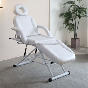 Multifunctional Wooden Tattoo Lash Bed Brown Facial <strong>Chair</strong> Massage Spa Beauty <strong>Folding</strong> Tables Bed with Stool - Product Image 2