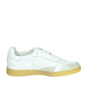 D.A.T.E. Zapatillas Donna W391-SL-CA-BN Bianco de cuero blanco transpirable con cordones y caña baja, estilo casual - Product Image 4