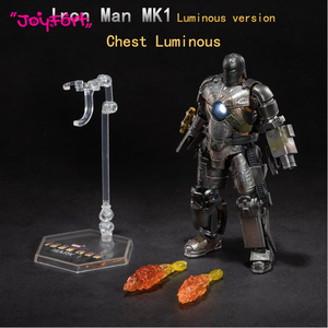 Figurines d'action Iron Man de 7 pouces de Zd Toys, édition du 10e anniversaire de Marvel - Version lumineuse - Lumière dans la poitrine (LED MK1) Échelle 1/10 - Product Image 2
