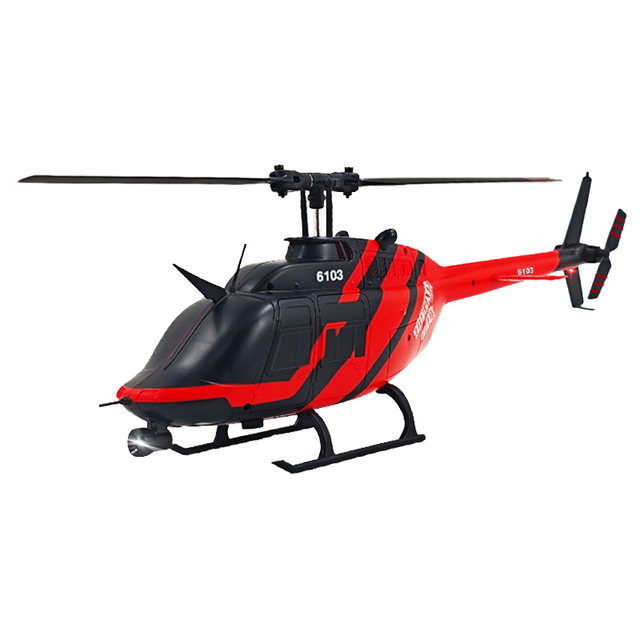 YYRC C138 6G Mode 1/33 Scale Bell206 Helicopter Model Electric Remote 6CH RC Helicopter USB Fixed Height Kids' Gifts Batteries