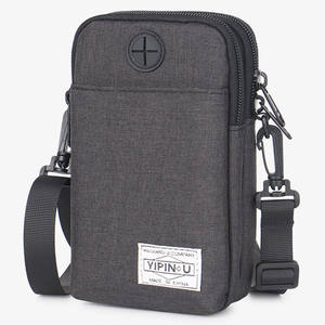 Borsa a tracolla per cellulare <span class=keywords><strong>blu</strong></span> da <span class=keywords><strong>uomo</strong></span> con foro per cuffie, resistente, Oxford, passaporto EDC, - Product Image 3