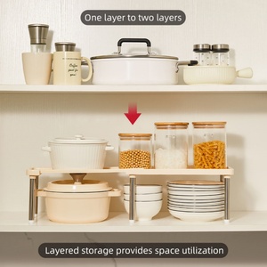 Household Extension Kitchen Utility Organizer Shelf Counter Sink Storage <b>Pot</b> <b>Stand</b> Rack Shelf Organizer - Product Image 5