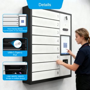 לוקרים טעינת מהיר לטלפונים ניידים עם סיסמא זיהוי פנים וכרטיס ic usb טעינה 8 תא - Product Image 4