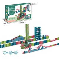 Train de dominos électrique éducatif, puzzle, scène de bricolage, jeu de course en marbre, blocs de dominos personnalisables, jeu de société pour enfants, jouets, cadeau