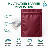 Sachets plats en Mylar personnalisés pour chips, avec fermeture thermoscellable et encoche de déchirement, et impression personnalisée pour les emballages de vente au détail
