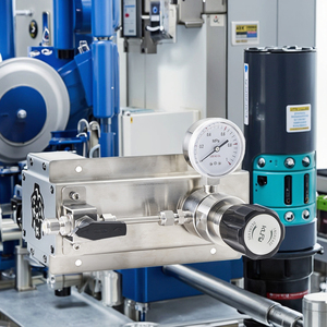 Chất lượng cao công nghiệp giai đoạn duy nhất cung cấp khí đa tạp SS316L Nitơ mét bảng điều khiển khí Hệ thống điều chỉnh áp suất - Product Image 3