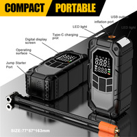 Démarreur numérique CZK-DH01 en ABS avec gonfleur de pneus pour camion/moto - Alimentation de secours 8000 mAh pour une utilisation sécurisée