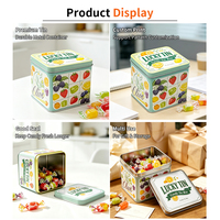 Boîte en fer blanc carrée personnalisée Lucky 117 mm, qualité alimentaire, pour chocolat, biscuits, thé, café, emballage en gros, OEM, marque privée