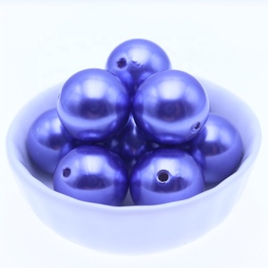 Charmant 20MM Indigo ABS Fashion Imitation Perles Perles Acrylique <span class=keywords><strong>pour</strong></span> la Fabrication de <span class=keywords><strong>Bijoux</strong></span> - Product Image 1