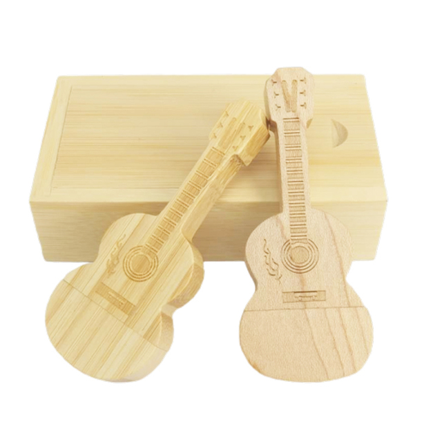 Custom Musical Instrument Guitar USB Flash Drive 2.0 2GB 4GB 8GB 16GB Advertising Giveaways Pendrives Promotions USB Stick Wood