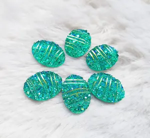 13x18mm oval design resin stone hand sewing on garment and flatback rhinestone sew on earring as decoration hot selling