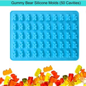 Lot de 3 moules en silicone antiadhésifs de qualité supérieure pour oursons gélifiés, sans BPA, 50 cavités, pour bonbons et glaçons – Vente chaude - Product Image 2
