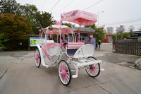 Kereta Labu Pernikahan Mewah Desain Baru, Kereta Cinderella Romantis Bergaya untuk Tamasya, Kereta Labu Listrik