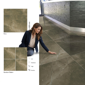 Onix Com Golden 600x600mm Digital Glazed Porcelain <b>Tiles</b> Onyx Marble Glossy Flooring Design - Product Image 2