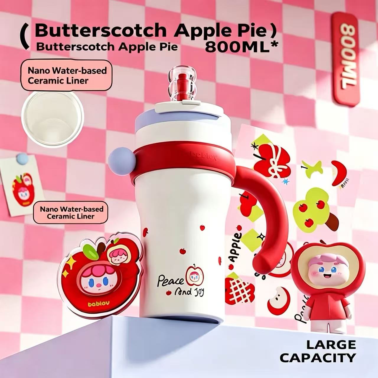 Tarte aux pommes à la crème 800ml - Revêtement céramique nano à base d'eau