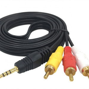 Cable adaptador de audio y video de 3.5mm a 3 RCA para conexión de decodificador. - Product Image 1