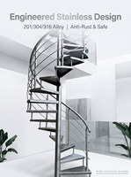 Escalier en colimaçon en acier inoxydable 201/304/316L de qualité supérieure pour terrasse, cour, tour de garde, marches antidérapantes, escalier résistant à la rouille