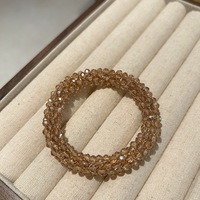 Coletero de Pelo Elegante y Sencillo, con Cristales, Brillante, Elástico, para Niñas y Mujeres, Gran Venta