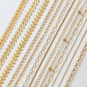 Chaîne <span class=keywords><strong>de</strong></span> bijoux en laiton massif avec boule, composants <span class=keywords><strong>de</strong></span> collier en métal plaqué or <span class=keywords><strong>de</strong></span> Chine, vente en gros, <span class=keywords><strong>valeur</strong></span> Shenzhen - Product Image 2
