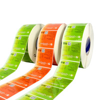 Etiqueta Adhesiva Impresa Personalizada para Alimentos, Vinilo Mate Resistente al Agua y al Aceite, Impresión Offset, Holográfica, para Pan, Gelatina, Azúcar