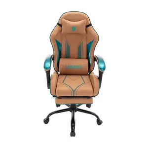Kunstleder ergonomischer komfortabler drehbarer PC-Computer-Stuhl Gamer Rennsport-Stuhl mit einziehbarer Fußstütze