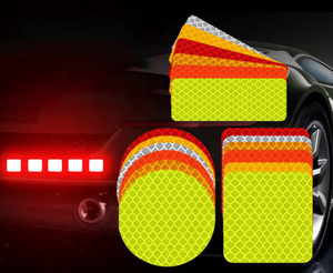 10 unids/set de pegatinas reflectantes para coche, pegatina de advertencia de seguridad antiarañazos para Motor de coche, accesorios decorativos exteriores, nuevo - Product Image 2