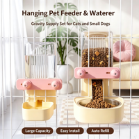 Ensemble distributeur automatique de nourriture et d'eau pour animaux de compagnie, alimentation par gravité, grande capacité, outil d'alimentation pour chats et petits chiens