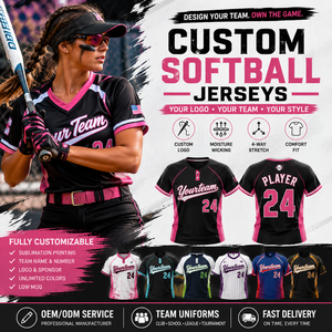 Maillots de softball personnalisés pour femmes, uniforme d'équipe, manches courtes, style baseball, vêtements de sport, évacuation de l'humidité, extensible dans 4 directions - Product Image 1
