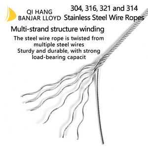 Cable de Acero Inoxidable 304/316, Galvanizado y Sin Galvanizar, 6x36ws Iwrc, de 16mm, 18mm, 22mm, 38mm, 44mm - Product Image 6