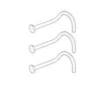 Vente en gros basique piercing-nez lunettes nez goujon droit S forme simple nez anneau bijoux