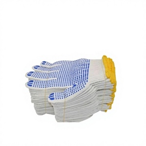 定宏型号644防滑点状塑料珠粘合耐磨棉纱工作手套 - Product Image 1