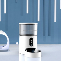 Distributore Automatico di Cibo per Animali Domestici WiFi Smart 3L con Ciotola in Acciaio Inox, Controllo Remoto via App, Registrazione Vocale, Portatile