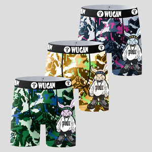 Calzoncillos bóxer largos de tiro medio para hombre con logotipo personalizado, nuevo diseño, tela cómoda, ropa interior de LICRA para hombre con logotipo láser personalizado, OEM - Product Image 6