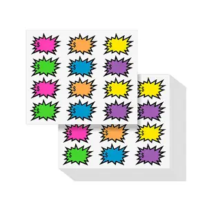 Neon Kleuren Verwijderbare Prijsetiketten Borden Zelfklevende Grote Verkoopsticker Starburst Garage Sale Yard Verkoop Prijslabels Stickers